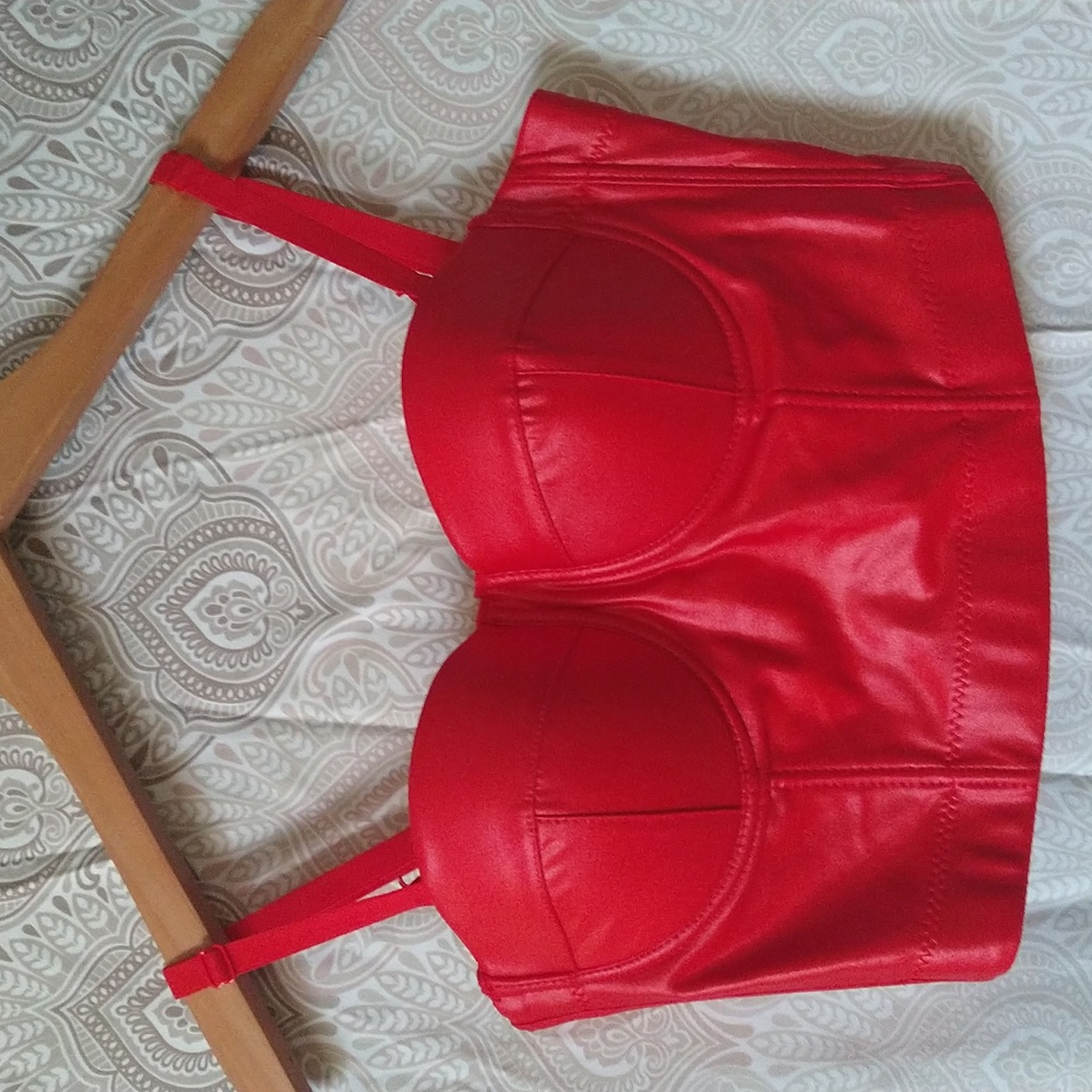 Papaya Corset Red Bra Top